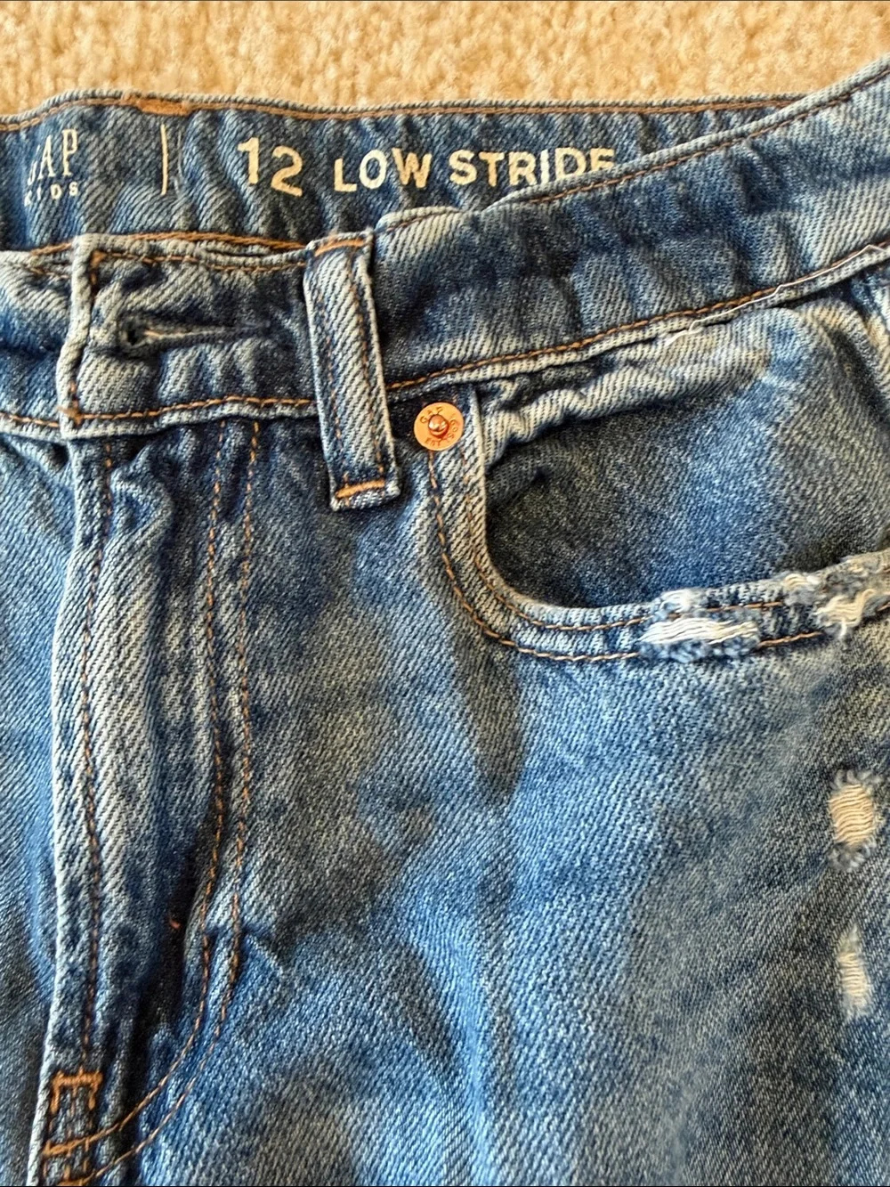 GAP Medium Blue High-Rise Straight Jeans - worn 1x